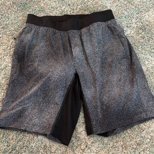 lululemon athletica Black and Gray Athletic Shorts